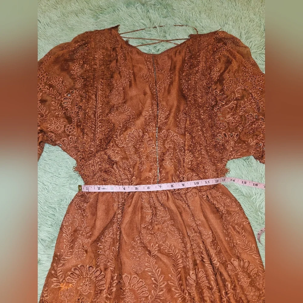 Zimmermann Alchemy Twine Embroidery Copper Dress Size 1 US 4-6 - Picture 10 of 15